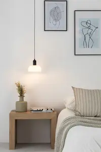 Luminosa Tatawin Small White Dome Pendant Lamp