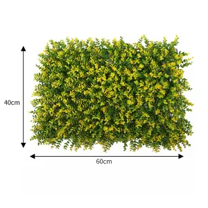 Green Fake Eucalyptus Wall Panel Decorate Plants for Indoor Outdoor 60 x 40 cm