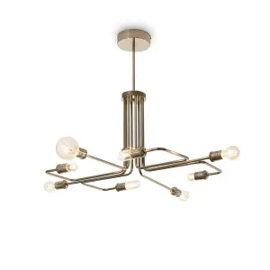 Luminosa Triumph 8 Light Multi Arm Ceiling Pendant Light Antique Brass