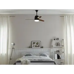 Bostick 74cm Ceiling Fan with Light Kit Dark Wood