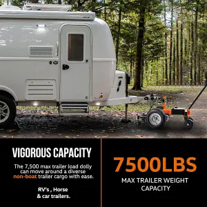 SuperHandy Super Duty Trailer Dolly - 7,500 lbs Towing Capacity, 5500lbs for Boats & 1,100 lbs Tongue Weight