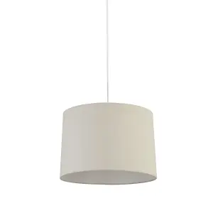 Lighting Collection Lorenzo Ivory Tapered Linen Shade