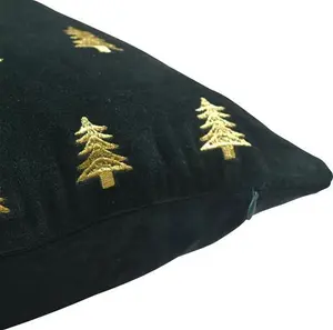 Green & Gold Christmas Tree Indoor Christmas Cushion (l)43cm X (w)43cm