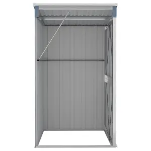 Berkfield Wall-mounted Garden Shed Grey 118x100x178 cm Galvanised Steel