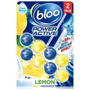 Bloo Power Active Toilet Rim Block Lemon 100g x 3