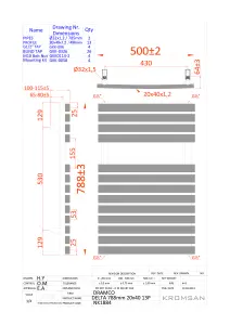 Designer Delta Flat Panel Towel Radiator Heated Ladder Rail - Anthracite - 780 x 500mm