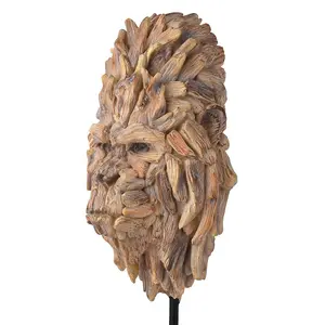 Naturecraft Resin Driftwood Collection Gorilla Head on a Stand