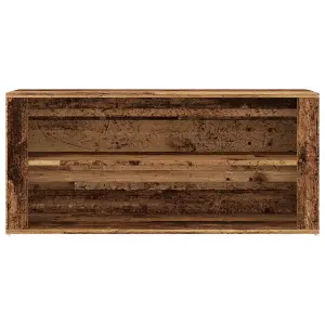 Berkfield Shoe Bench Old Wood 100x35x45 cm Engineered Wood