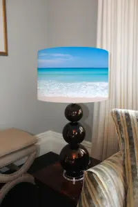 Nature landscape view of beautiful tropical beach and sea in sunny day (Ceiling & Lamp Shade) / 45cm x 26cm / Ceiling Shade