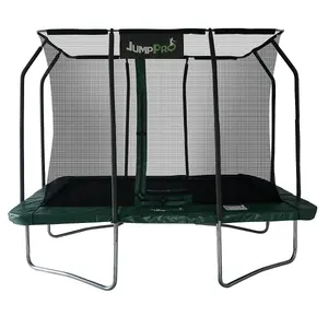 10ft x 7ft JumpPRO™ Xcite Green Rectangular Trampoline with Enclosure