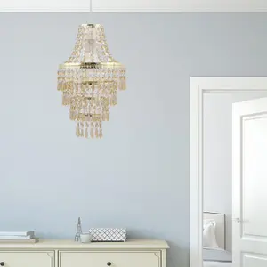 First Choice Lighting Gold Tiered Chandelier Style Light Shade