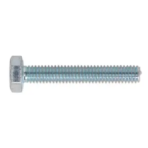 Sealey HT Setscrew M4 x 25mm 8.8 Zinc Plated DIN 933 - Pack of 50 Pieces SS425