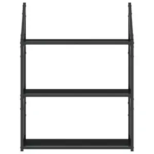 3 Piece Floating Shelf Black / 78.5 cm H x 23.62 cm W x 21 cm D