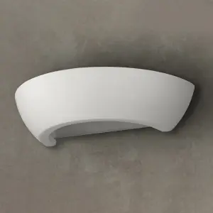 Oskar Ceramic & Glass White 1 Light Classic Wall Light