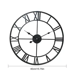 Silent Roman Numeral Wall Clocks for Living Room Kitchen 400mm