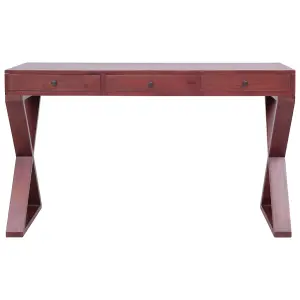 Berkfield Computer Desk Brown 115x47x77 cm Solid Mahogany Wood