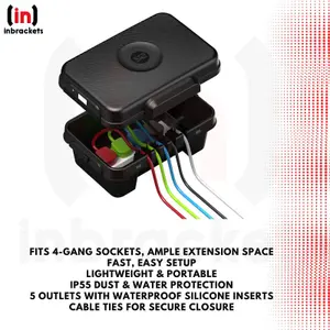 Outdoor Socket Box Weatherproof For extension Socket Electrics Garden Christmas