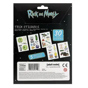 Rick And Morty Tech Stickers (Pack of 30) Multicoloured (One Size)