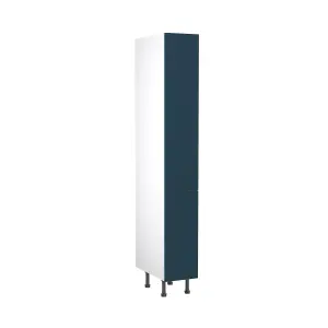 Kitchen Kit Larder Tall Unit 300mm w/ Slab Cabinet Door - Ultra Matt Indigo Blue