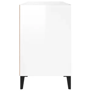 Berkfield Shoe Cabinet High Gloss White 102x36x60 cm Engineered Wood