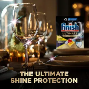 2 x Finish Ultimate Infinity Shine Dishwasher Tablets Lemon 100 Tablets