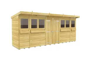 DIY Sheds 16x4 Pent Summer Shed Loglap