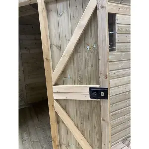 7 x 7 CORNER Pressure Treated Wooden Bike Store / Wooden Garden Shed / Workshop (7' x 7' / 7ft x 7ft) (7x7)