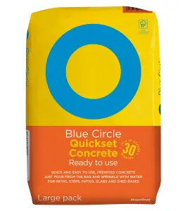 Blue Circle Quick set Concrete, 20kg Bag - Ready mixed