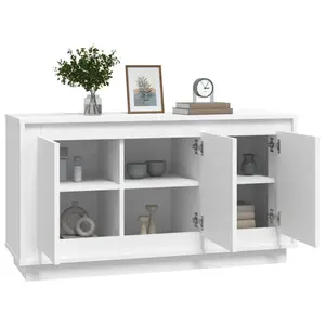 Alpen Home Sideboard Sonoma Oak 102X35x55 Cm Engineered Wood White