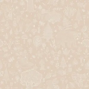 Galerie Little Explorers 2 Beige Forest Kingdom Wallpaper Roll