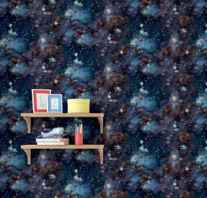 Stardust Charcoal/Blue Wallpaper