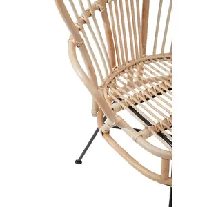 Interiors by Premier Java Natural Rattan Scalloped Back Chair