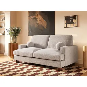 Solace+Co Addison 2 Seater Boucle Sofa - Beige