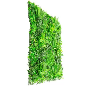 Primrose Artificial Mixed Plants Green Garden Wall Patio Hedge Panel 1m x 1m