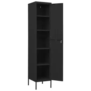 Berkfield Locker Cabinet Black 35x46x180 cm Steel