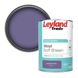 Leyland Trade Vinyl Soft Sheen Walls & Ceilings Emulsion Paint Powdered Violet (PPG17-07) - 5L