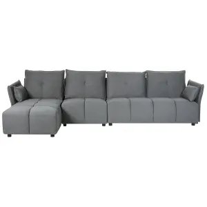 Corner Sofa TOMRA Dark Grey Fabric Right Hand