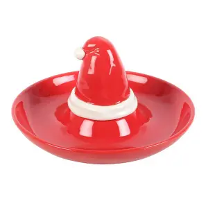 Something Different Chip And Dip Santa Hat Dish Red/White (One Size)