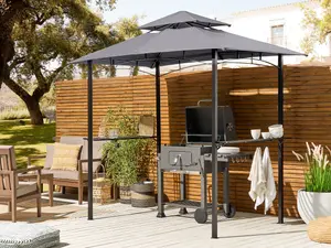 Beliani Traditional Gazebo Grey NARO