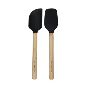 2 Piece Bamboo Spatula Set