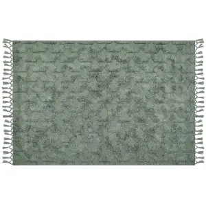 Cotton Area Rug 160 x 230 cm Green KARS