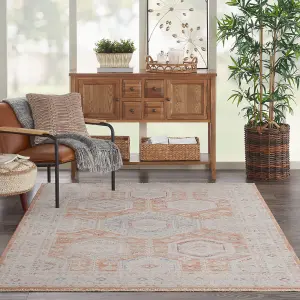 MultiColoured Traditional Bordered Geometric Easy To Clean Rug For Living Room Bedroom & Dining Room-160cm X 234cm