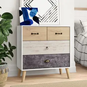 Aristomache 4 Drawer Chest Of Drawers Oak/Cream