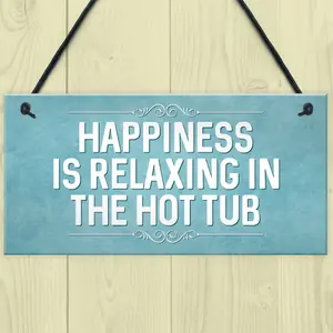 Chic Hot Tub Sign For Garden Summerhouse Funny Quote Hot Tub Accessories New Home Gift