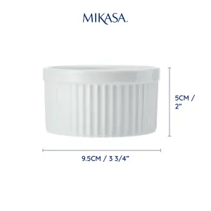 Mikasa Chalk Porcelain Ramekins, Set of 4, 9.5cm, White