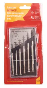 Amtech L0400 6 Piece precision screwdriver set