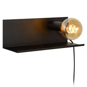 Lucide Sebo Modern Bedside Lamp - 1xE27 - Black