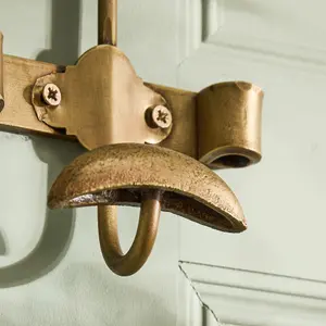 Vintage Style Duke Antique Brass Metal Single Coat Holder Wall Hooks