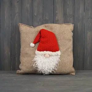 The Satchville Gift Company Wool Christmas Gonk Cushion