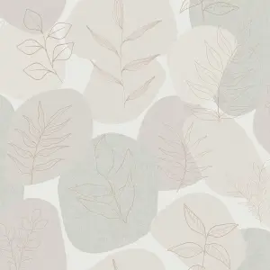 Fresco Reflection Sage Leaf Wallpaper